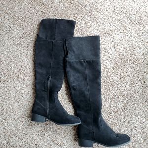 Thigh high over the knee black boots
